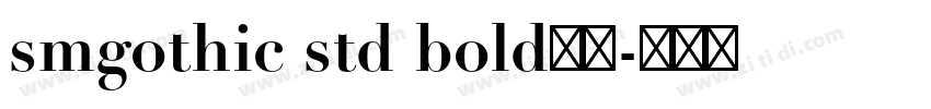 smgothic std bold粗体字体转换